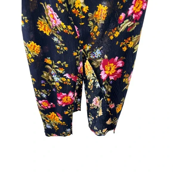 Natural Life Rowan Side Slit Midi Dress Floral Print Boho Cottagecore Whimsy XL - Picture 6 of 8